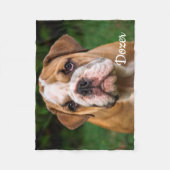 Creëer Uw eigen aangepaste keepaardfoto Fleece Deken (Voorkant)