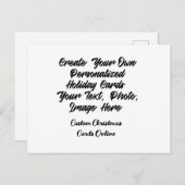 Creëer Uw Eigen Aangepaste Kerst Kaarten Online Feestdagenkaart (Voorkant / Achterkant)