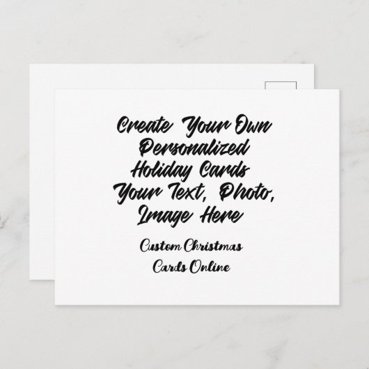 Creëer Uw Eigen Aangepaste Kerst Kaarten Online Feestdagenkaart (Voorkant / Achterkant)