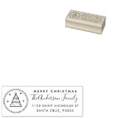 Creëer Uw Eigen Aangepaste Kerstboom Familienaam Rubberstempel (Gestempeld)