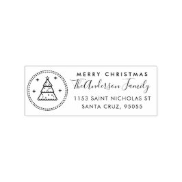 Creëer Uw Eigen Aangepaste Kerstboom Familienaam Rubberstempel