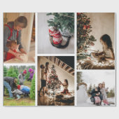 Creëer Uw eigen aangepaste kerstcollage voor foto' Cadeaupapier (Vlak)