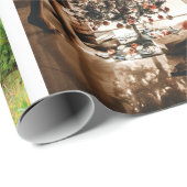 Creëer Uw eigen aangepaste kerstcollage voor foto' Cadeaupapier (Rol Hoek)