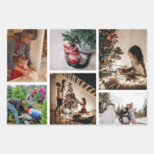 Creëer Uw eigen aangepaste kerstcollage voor foto' Inpakpapier Vel (Voorkant 2)