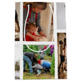 Creëer Uw eigen aangepaste kerstcollage voor foto' Medium Cadeauzakje (Voorkant)