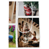 Creëer Uw eigen aangepaste kerstcollage voor foto' Medium Cadeauzakje (Achterkant)