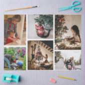 Creëer Uw eigen aangepaste kerstcollage voor foto' Tissuepapier (Craft)