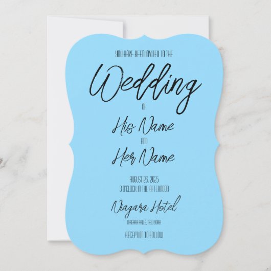 Creëer uw eigen aangepaste kleur bruiloft kaart (Voorkant)