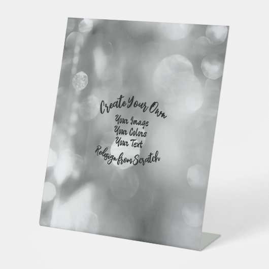 Creëer Uw eigen aangepaste kleur/ontwerp Reclamebord Met Voetstuk (Voorkant)