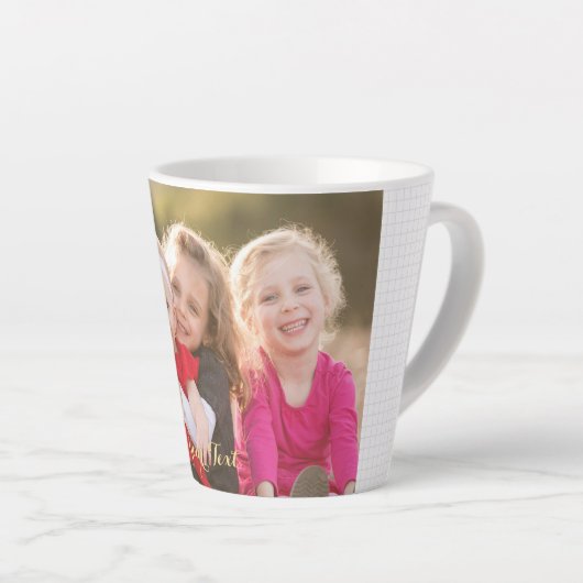 Creëer uw eigen aangepaste Koffie op persoonlijke  Latte Mok (Rechterhoek)