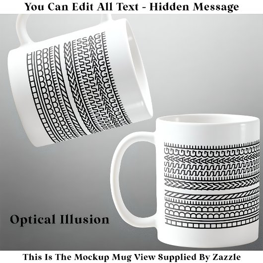 Creëer Uw eigen aangepaste korte verborgen bericht Koffiemok