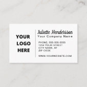 Creëer Uw eigen aangepaste Logo Afbeelding Modern Visitekaartje (Voorkant)