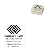 Creëer Uw Eigen Aangepaste Logo & Bedrijfsgegevens Rubberstempel (Gestempeld)