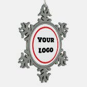 Creëer uw eigen aangepaste LOGO gepersonaliseerd Tin Sneeuwvlok Ornament (Links)