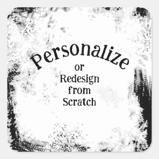 Creëer uw eigen aangepaste Logo/kunst Vierkante Sticker (Voorkant)