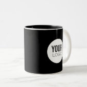 Creëer uw eigen aangepaste Logo-Mok Tweekleurige Koffiemok (Voorkant rechts)