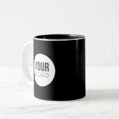 Creëer uw eigen aangepaste Logo-Mok Tweekleurige Koffiemok (Voorkant links)