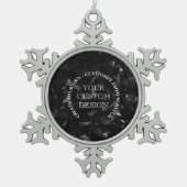 Creëer uw eigen aangepaste Logo/ontwerp Tin Sneeuwvlok Ornament (Voorkant)