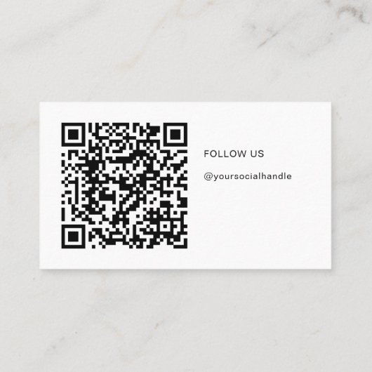 Creëer Uw Eigen Aangepaste Logo QR Code Modern Visitekaartje (Achterkant)