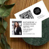 Creëer uw eigen aangepaste Logo QR foto modern Visitekaartje