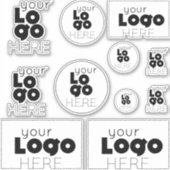 Creëer Uw eigen aangepaste Logo voor bedrijfsgebru Sticker (Voorkant)