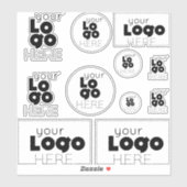 Creëer Uw eigen aangepaste Logo voor bedrijfsgebru Sticker (Vel)