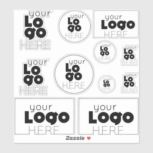 Creëer Uw eigen aangepaste Logo voor bedrijfsgebru Sticker (Vel)