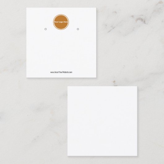 Creëer uw eigen, aangepaste Logo-weergavekaart Vierkante Visitekaartje (Voorkant / Achterkant)