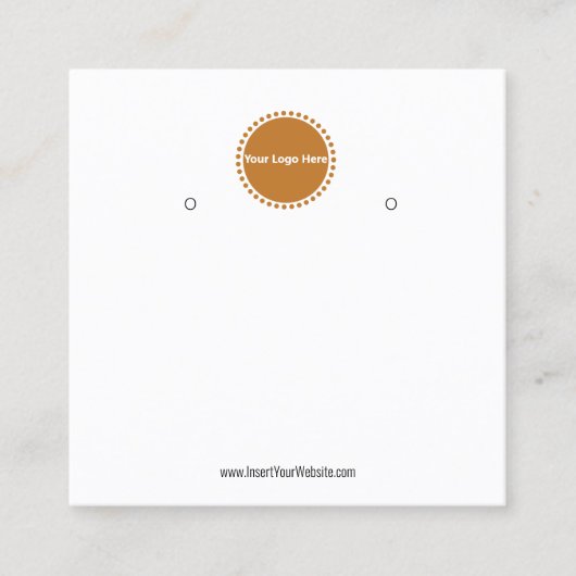 Creëer uw eigen, aangepaste Logo-weergavekaart Vierkante Visitekaartje (Voorkant)