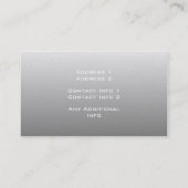 Creëer Uw eigen aangepaste Logo Zilver Grey Visitekaartje (Achterkant)