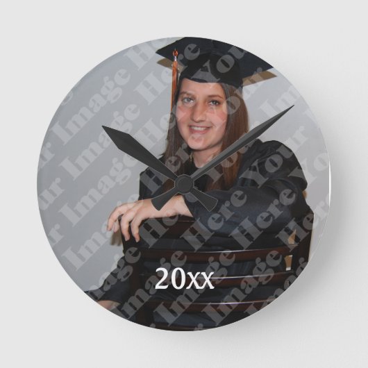 Creëer Uw eigen aangepaste middelgrote ronde wandk Ronde Klok (Voorkant)