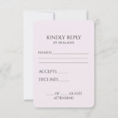 Creëer uw eigen aangepaste minimalist RSVP kaartje (Voorkant)