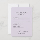 Creëer uw eigen aangepaste minimalist RSVP kaartje (Voorkant)