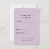 Creëer uw eigen aangepaste minimalist RSVP kaartje (Voorkant)