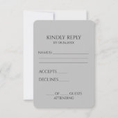 Creëer uw eigen aangepaste minimalist RSVP kaartje (Voorkant)