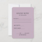 Creëer uw eigen aangepaste minimalist RSVP kaartje (Voorkant)