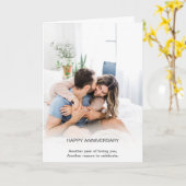 Creëer uw eigen aangepaste moderne Jubileum foto Kaart (Gele Bloem)