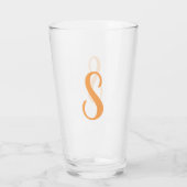 Creëer Uw eigen aangepaste monogram Drink glas (Achterkant)