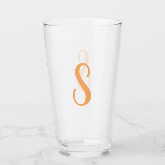 Creëer Uw eigen aangepaste monogram Drink glas (Achterkant)