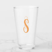 Creëer Uw eigen aangepaste monogram Drink glas (Voorkant)