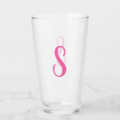 Creëer Uw eigen aangepaste monogram Drink glas (Achterkant)