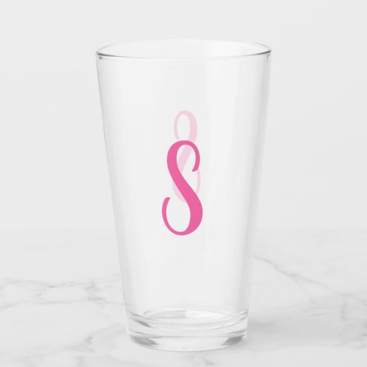 Creëer Uw eigen aangepaste monogram Drink glas (Achterkant)