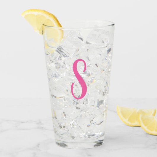 Creëer Uw eigen aangepaste monogram Drink glas (Voorkant ijs)