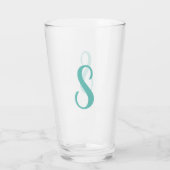 Creëer Uw eigen aangepaste monogram Drink Glas (Achterkant)