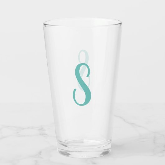 Creëer Uw eigen aangepaste monogram Drink Glas (Achterkant)