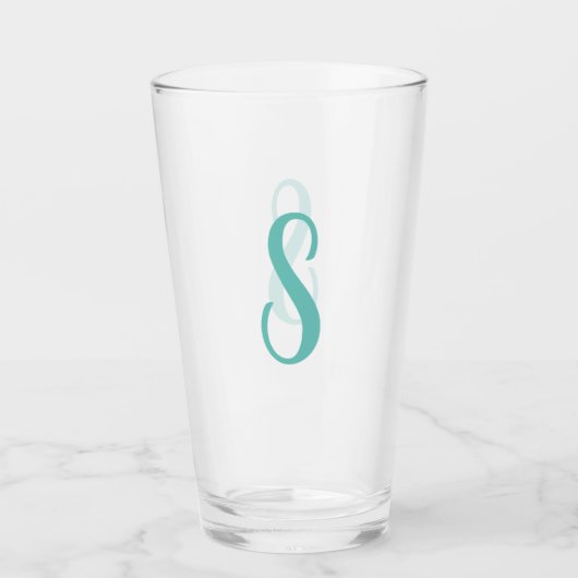 Creëer Uw eigen aangepaste monogram Drink Glas (Voorkant)