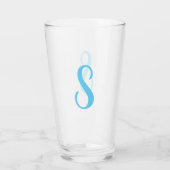Creëer Uw eigen aangepaste monogram Drink Glas (Achterkant)