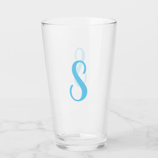 Creëer Uw eigen aangepaste monogram Drink Glas (Achterkant)