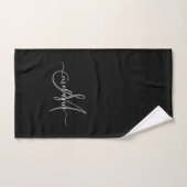 Creëer uw eigen aangepaste monogram en naamscript bad handdoek (Handdoek)