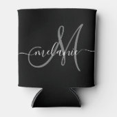 Creëer uw eigen aangepaste monogram en naamscript blikjeskoeler (Voorkant)